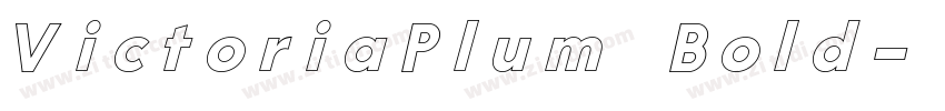 VictoriaPlum Bold字体转换